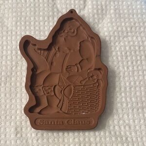 Longaberger Brown Santa Claus Mold 1992 
Cookie Mold